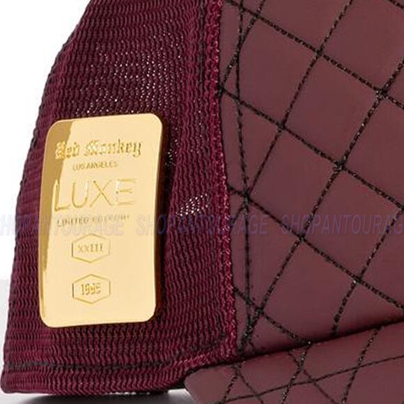 Red Monkey Luxe Burgundy RM1461 New Limited Edition Unisex Trucker Hat Cap - Picture 5 of 8